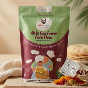 Momazone All in 1 Health Cheela Powder/ Flour  10 Dals, Makhana, Dry Fruits & Super Seeds for High-Protein Nutrition