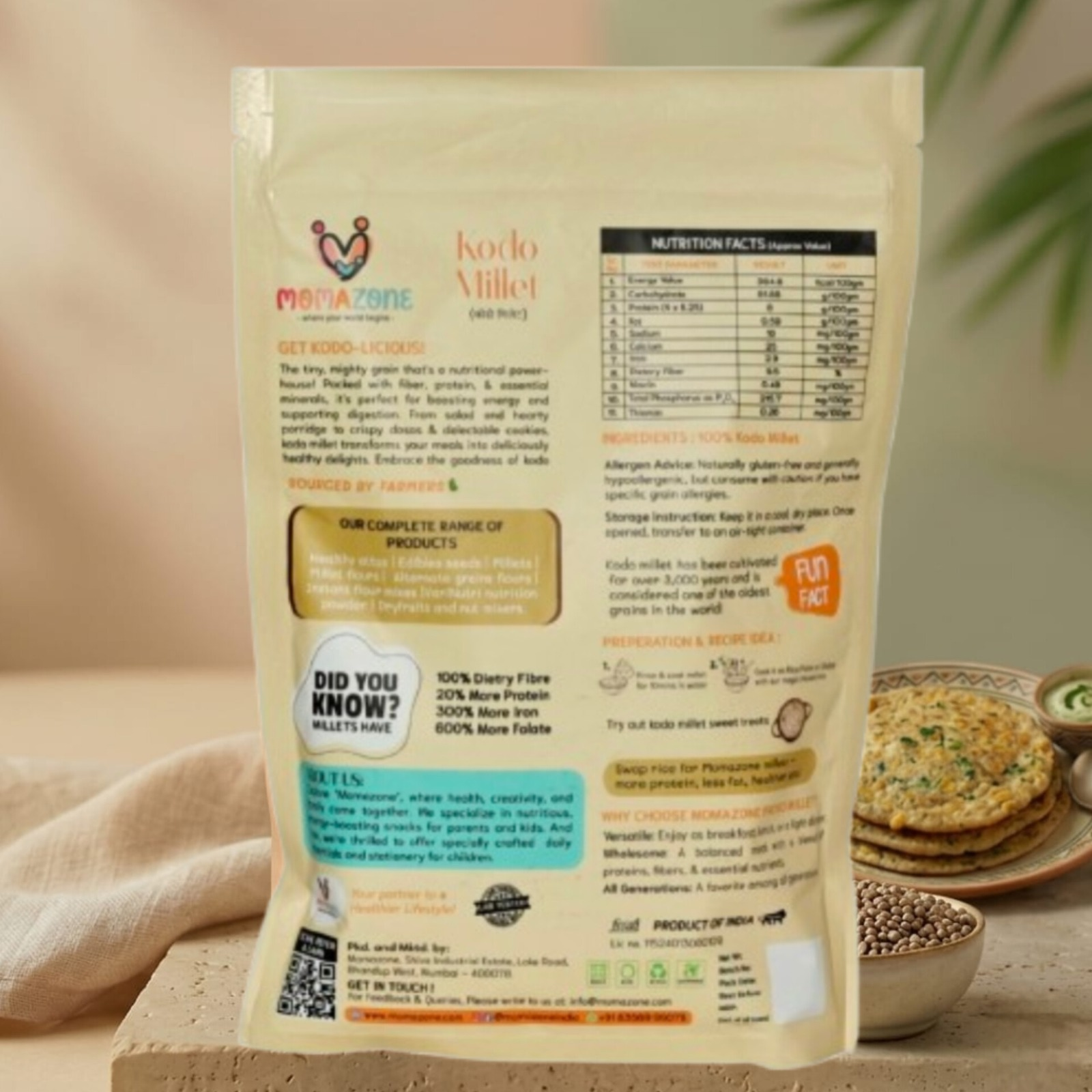 Momazone Premium Kodo Millet – Clean, Natural & Nutritious