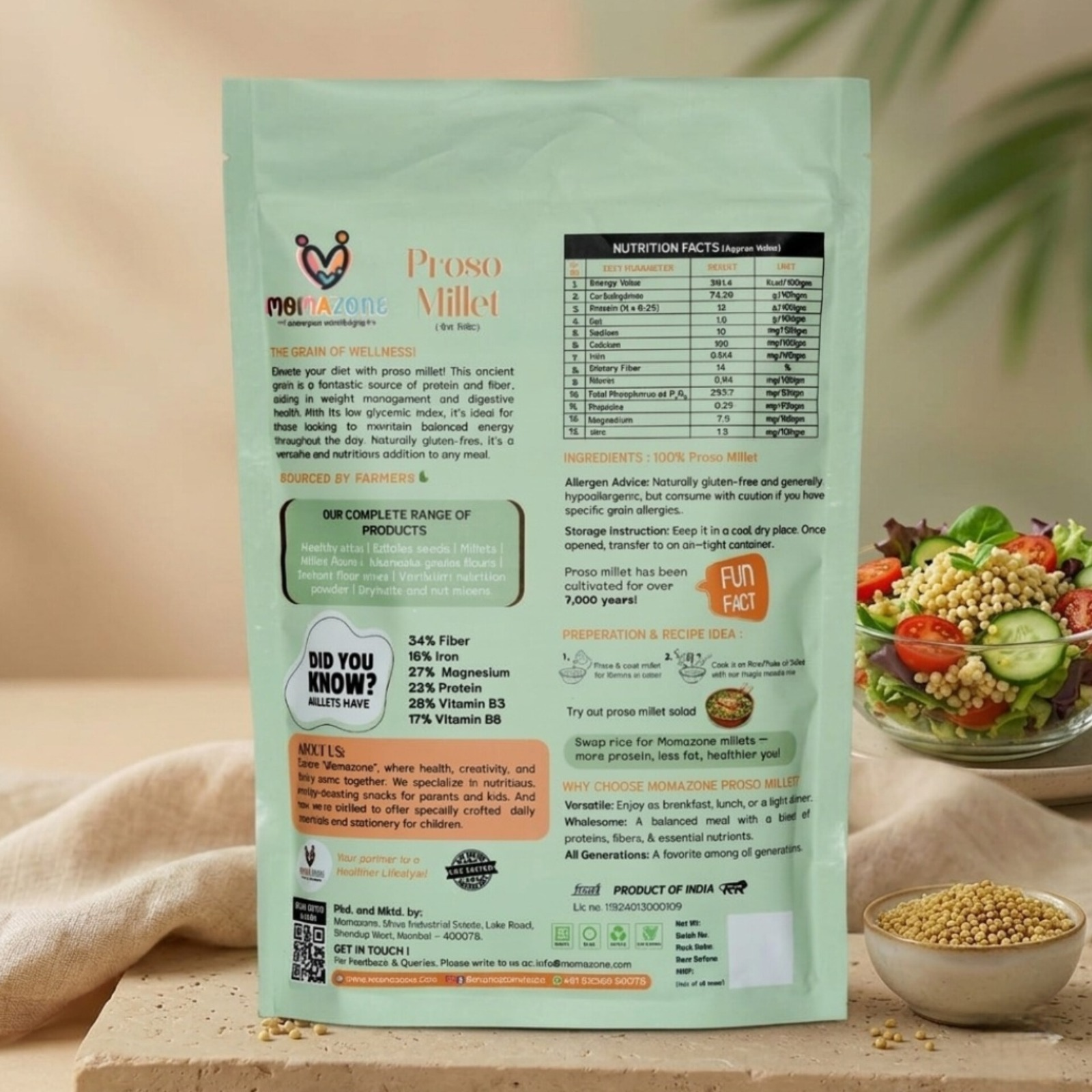 Momazone Natural Proso Millet – Simple Grain, Pure Nutrition