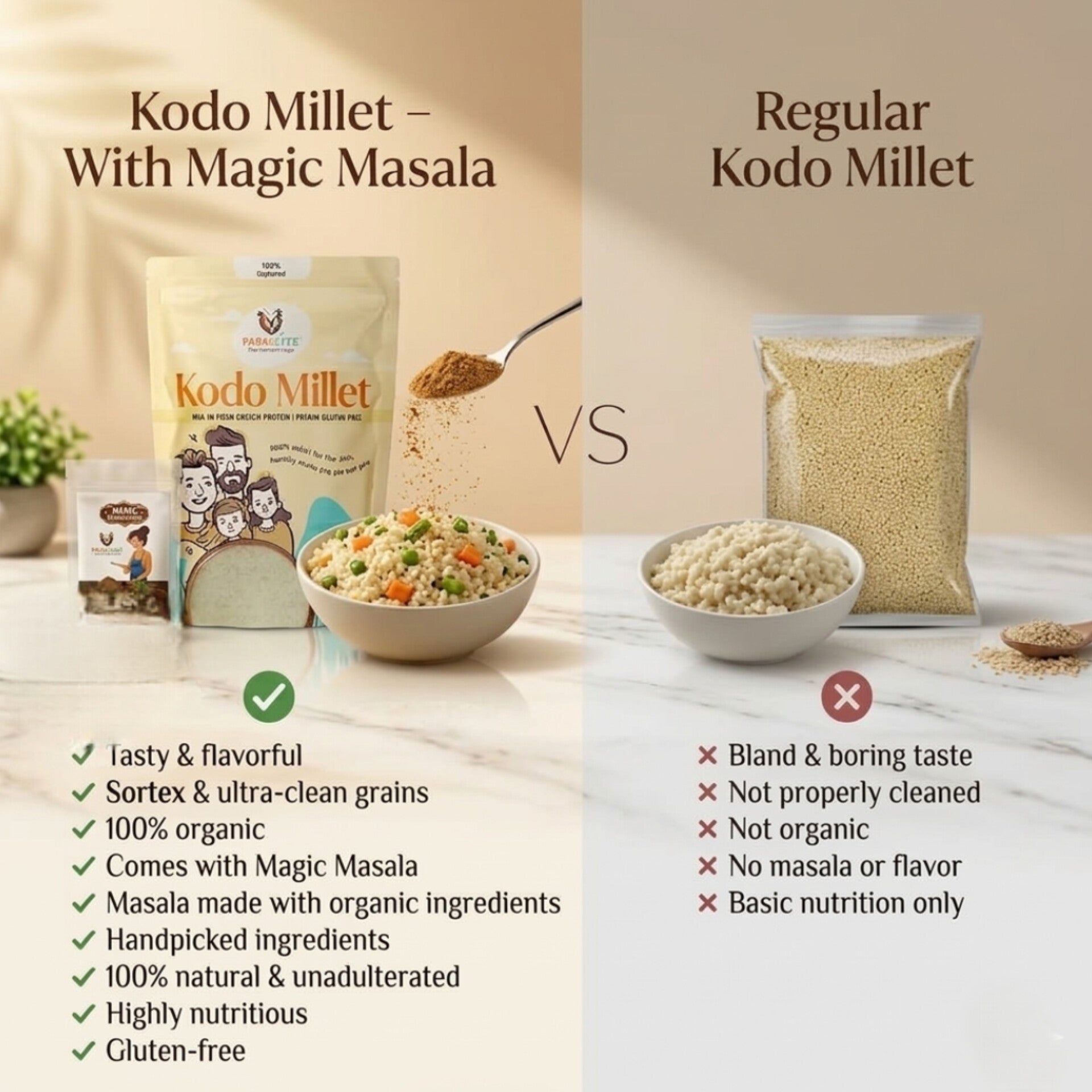 Momazone Premium Kodo Millet – Clean, Natural & Nutritious